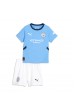Manchester City Erling Haaland #9 Babytruitje Thuis tenue Kind 2024-25 Korte Mouw (+ Korte broeken)